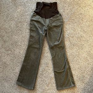 Oh Baby by Motherhood Brown Corduroy Maternity Pants Size Small